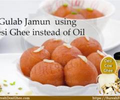 Gulab Jamun using desi ghee instead of oil