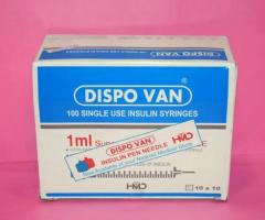 Buy Dispovan Insulin 1ml U-40 (100 Pcs) - Surginatal