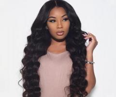 Red lace front wig
