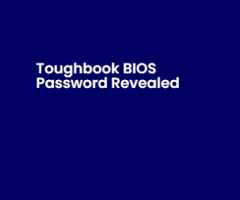 Toughbook BIOS Password | Check out Toughbook Bios Password Reset - 1