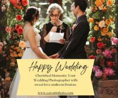 Cherished Moments: Your Wedding Photographer with sweet love smiles in Boston. - 1