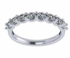 The U'r Ring 8 Stone Simulated Diamond CZ Band a Symphony of Style and Sparkle! - 1