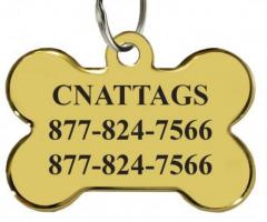 24k gold plated pet id tags - 1