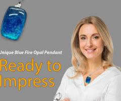 Stunning Blue Fire Opal Pendant | Limited Offer 50 Ct. | Perfect for Every Necklace - 1