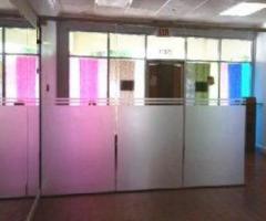 Minimize the outside noise in your workplace with the open-themed Glass office partitions - 1