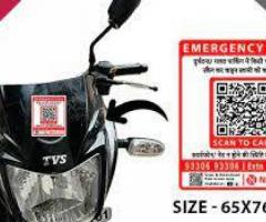 QR Sticker For Bike safety
