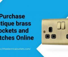 Purchase Antique brass sockets and switches Online - 1