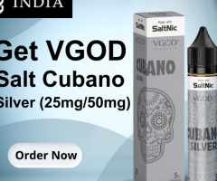 Get VGOD Salt Cubano Silver 30ML (25mg/50mg) online in India