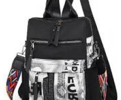 Get Fashionable Black Printed Backpack College Bags from Vismiintrend - 1