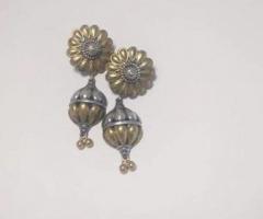 Buy oxidised dual tone earrings in Jodhpur - Aakarshan - 1