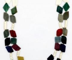 Multicolor Transparent Resin Necklace by Aaksrshans in Mumbai Aakarshan
