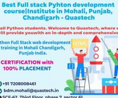 Full stack Pyhton development course| Institute in Mohali, Punjab, Chandigarh - Quastech