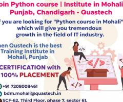 Python course | Institute in Mohali, Punjab, Chandigarh - Quastech