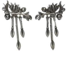 Buy oxidised earring with lotus design in Mumbai - Aakarshan