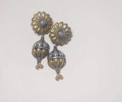 Buy oxidised dual tone earrings in Agra - Aakarshan