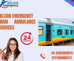 Take the Falcon Emergency Train Ambulance Services in Delhi or Quick Patient Transfer