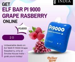 Get ELF BAR Pi 9000 Grape Rasberry Online at Unbeatable Price
