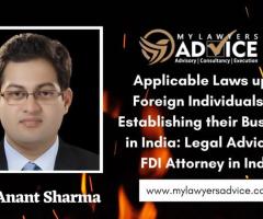 Applicable Laws upon Foreign Individuals for Establishing their Business in India