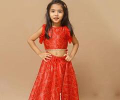 Red Ajrakh Lehenga: Elevate Your Ethnic Look with Kesari Couture – kesari couture - 1
