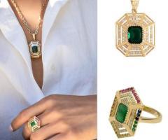 Shop our diamond and emerald necklace at la muse gems | shop jewelry online - 1