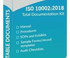 ISO 10002 Documents Kit for Customer Satisfaction Certifdication