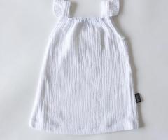 Shop Muslin Cotton Slip Dress // White - Bina and Bino