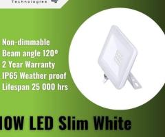 10W LED Slim White FloodLight by Greenhse Technologies