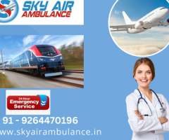 Book Sky train Ambulance Service in Patna with a Modern ICU Setup