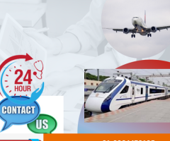 Pick Matchless Sky Train Ambulance Service in Guwahati with Ventilator Setup