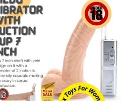 Realistic Dildo Vibrator with Suction Cup 7 Inch | Call 8697743555 - 1