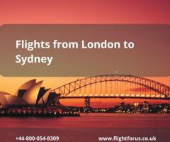 Flights from London to Sydney | Call at +44-800-054-8309 Low-Priced