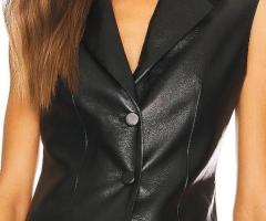 Stylish Women's Leather Vest