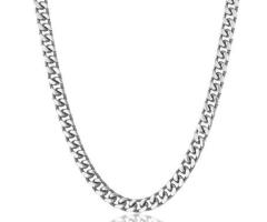 Men’s Stainless Steel Polished Curb Chain