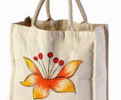 Reusable Printed Cotton Shopping Bags for Women