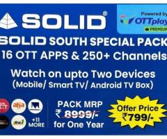SOLID SOUTH SPECIAL PACK - 16 OTT Apps & 250+ Channels