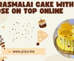 Buy Rasmalai Cake With Rose On Top Online