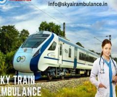 Hire Medical Emergency Train Ambulance Service in Patna by Sky