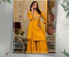 Latest Trendy Sharara Suits Collections in Bhagalpur