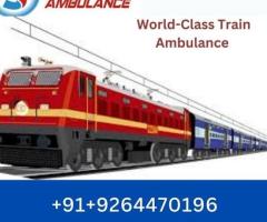 Take Comfortable Patient Transfer Train Ambulance Service in Patna by Sky
