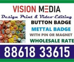 Vision Media | Button badge done at whole sale rate | Metal badge | 1972