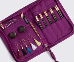 Luxurious Ebony Wood Knitting Needle Set - 1