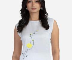 Women Custom Cotton Sleeveless Top Online - Kuteera Clothing - 1