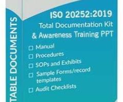 ISO 20252 Documents Kit with Manual, Procedures, Audit Checklist