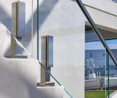 Modern Floating Stairs with Glass Railing | Premium Standoff Railing Systems