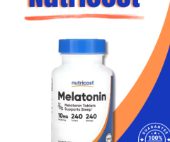 1 x NUTRICOST MELATONIN 10mg- 240 TABLETS - Sleep support strong !!!MEGA PACK!!!