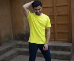 Shop Organic Cotton Green Glow Men's T-shirt online-Atelange