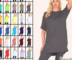 Womens Longline T-Shirt Plain Short Sleeve Oversized Baggy Tunic Mini PJ Dress