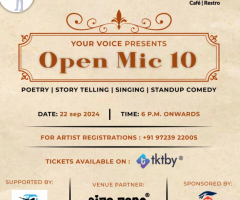 Be the Star at Open Mic 10 - Secure Your Spot Now | Tktby