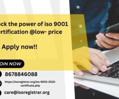 unlock the power of iso 9001 certification @low- price