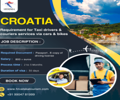 Croatia Requirement for Taxi Drivers & Couriers Services